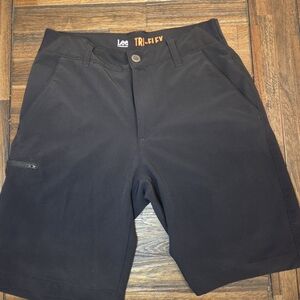 Lee Men's Black Tri-Flex Athletic Shorts